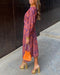 Violet A - Line Maxi Dress – Women's Elegant Wedding Guest Dress with V - Neckline - Monsta Online