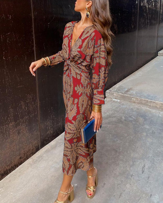 Violet A - Line Maxi Dress – Women's Elegant Wedding Guest Dress with V - Neckline - Monsta Online