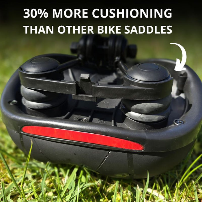 Premium Comfort Bike Seat with Safety Rear Light and Protective Cover – Pain - Free Ride - Monsta Online
