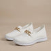 Women's Chain - Embellished Orthopedic Slip - On Loafers - Monsta Online