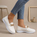 Women's Chain - Embellished Orthopedic Slip - On Loafers - Monsta Online