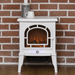 18 Inch White Electric Fireplace Heater with LED Flame - Monsta Online