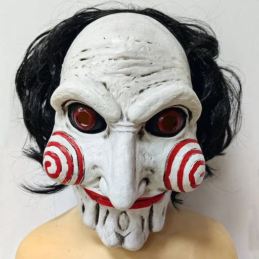Halloween Demon Jigsaw Saw Mask — Horror Cosplay Latex Helmet, Scary Saw X Killer Costume - Monsta Online