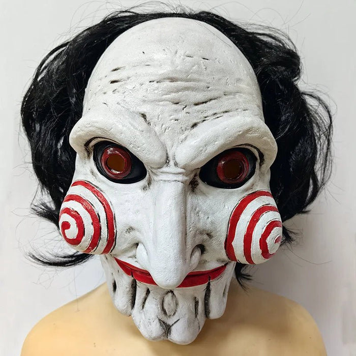 Halloween Demon Jigsaw Saw Mask — Horror Cosplay Latex Helmet, Scary Saw X Killer Costume - Monsta Online
