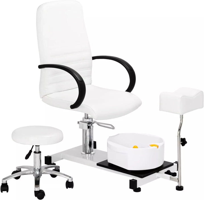 Professional No - plumbing Spa Pedicure Chair with Foot Bath and Rolling Stool - Monsta Online