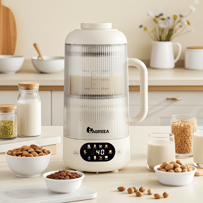 Quiet Almond Milk Maker 35oz with 8 Blades and Easy Clean - Monsta Online