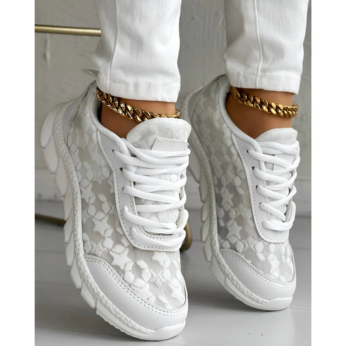 Women's Chic Daily Wear Shoes – Lace - Up Closed Toe, All - Day Comfort - Monsta Online