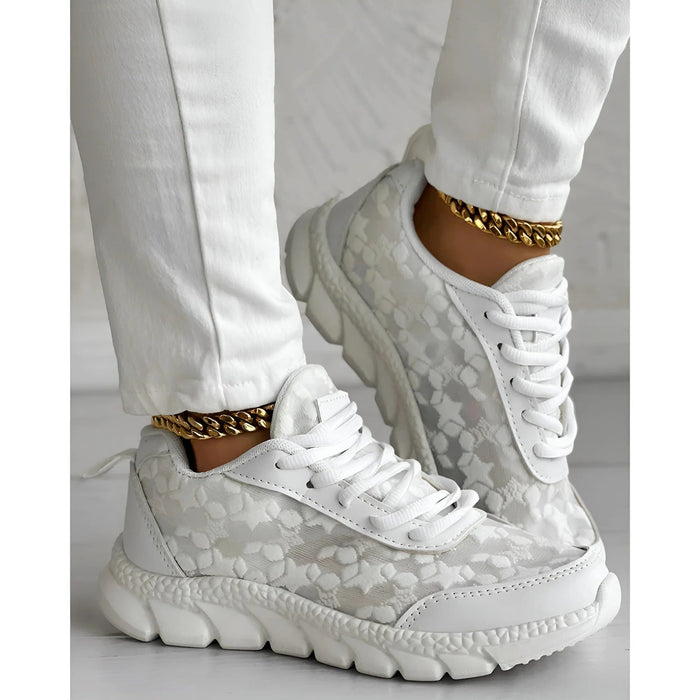 Women's Chic Daily Wear Shoes – Lace - Up Closed Toe, All - Day Comfort - Monsta Online