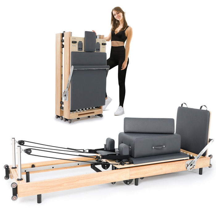 Premium Wooden Pilates Reformer Machine for Home and Studio Workouts - Monsta Online