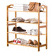 Sturdy 4 Tier Entryway Wooden Shoe Rack Organizer with Open Storage Shelves - Monsta Online