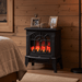 18" Black Electric Fireplace Stove with Realistic Flame - Monsta Online