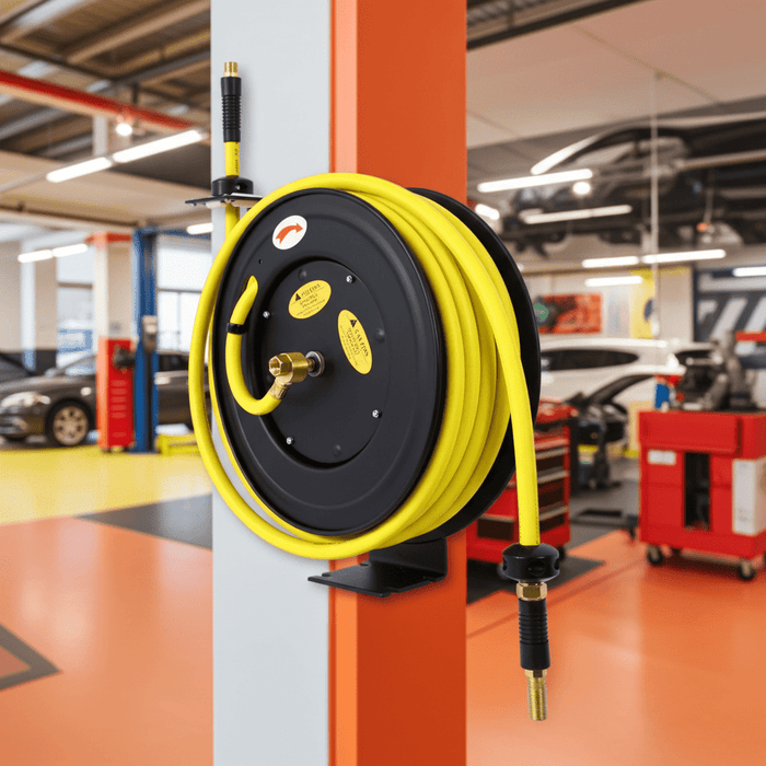 Heavy Duty 1/2" Retractable Air Hose Reel 50 ft for Efficient Storage - Monsta Online