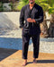 Zaine Cotton Two - Piece Set – Men's Relaxed Shirt & Trousers Summer Co - Ord Set - Monsta Online