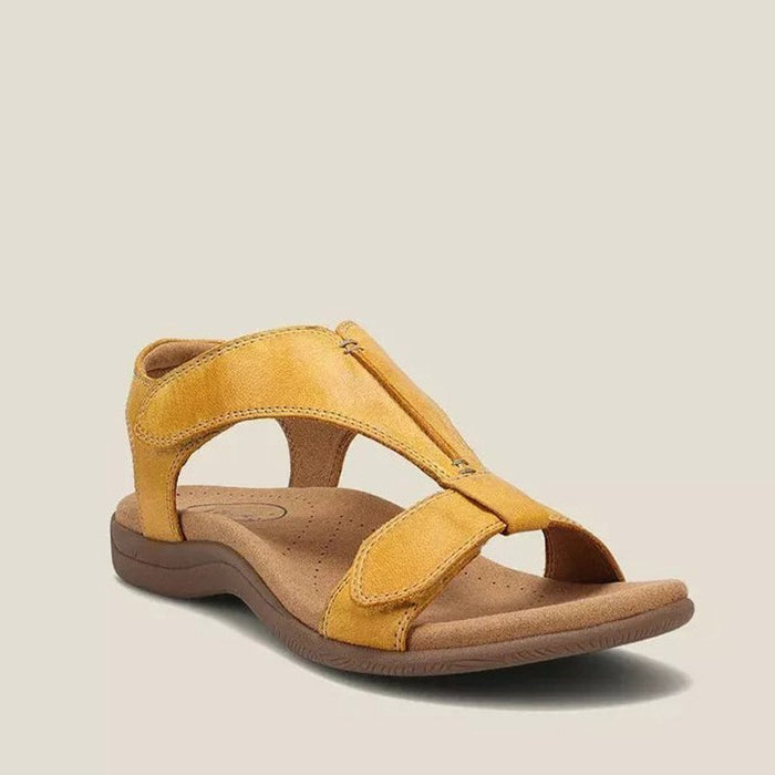 Rinah Women's Luxury Orthopedic Leather Sandals – Memory Foam Arch Support for All - Day Comfort - Monsta Online