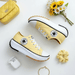 Women's Canvas Sneakers – Casual Lace - Up Flats for Effortless Everyday Elegance - Monsta Online