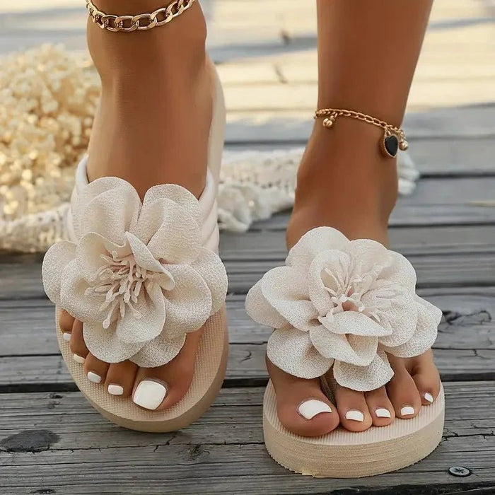 Amara Floral Slide Sandals for Women – Cushioned Mid - Heel Slip - On for Everyday Comfort & Style - Monsta Online