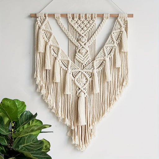 Handcrafted Bohemian Macrame Wall Hanging – Boho Woven Tapestry for Bedroom & Living Room Decor - Monsta Online
