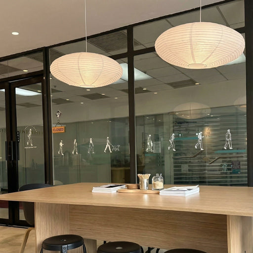 Wabi Paper Pendant Light – Handcrafted Cotton Paper Shade for Dining Rooms & Bedrooms - Monsta Online