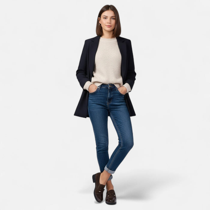 Women's Bow - Detail Moccasin Loafers – Leather Slip - On Flats for Casual & Smart Wear - Monsta Online