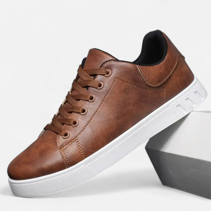 Men's Flat Lace - Up Sneakers – Cushioned Sole Smart Casual Shoes for Everyday Wear - Monsta Online