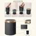Oval Press - Top Trash Can – Luxury Gold - Accent Waste Bin with Dual Inner Buckets & Odour Seal - Monsta Online