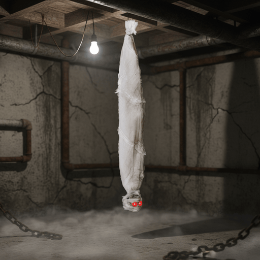 3ft Sound Activated Halloween Animated Hanging Corpse – Horror Screams and Creepy Motion - Monsta Online