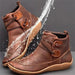 Galaris Orthopedic Mid - Top Boots – Women's Buckle Strap Leather Support Boots - Monsta Online