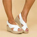 Women's Orthopedic Wedge Sandals – Cross Strap Espadrilles with Arch Support - Monsta Online