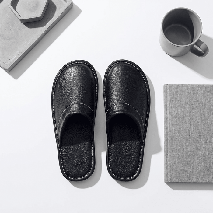 Women's Comfortable Leather House Shoes – Lightweight & Stylish Slippers - Monsta Online
