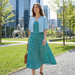 Women's Two - Piece Floral Dress Set – Crop Top & Round Neck Dress for Every Occasion - Monsta Online