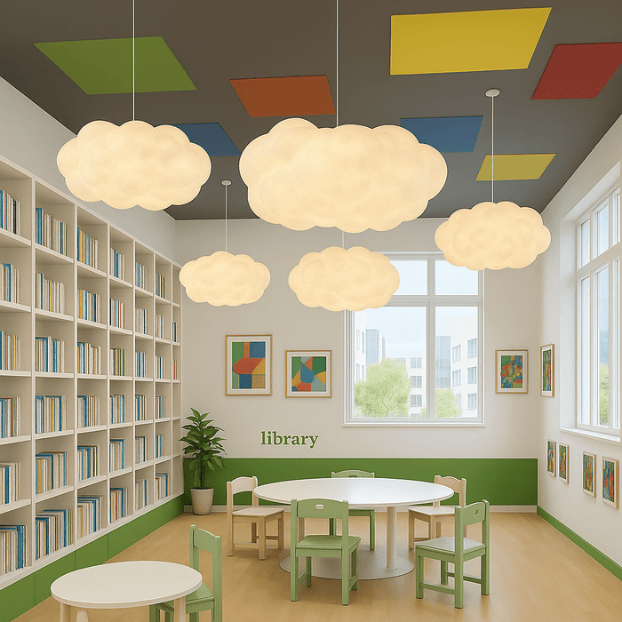 Cloud Pendant Light – Sculptural Fiber Cotton LED Ceiling Fixture for Dining Room & Bar - Monsta Online