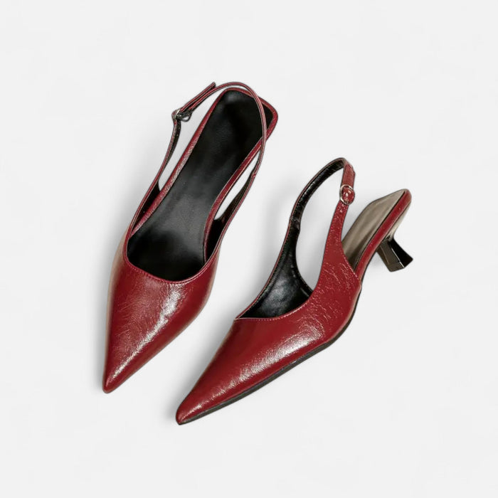 Women's Pointed - Toe Kitten Heel Sandals – Elegant Low Heel Shoes for Day to Night - Monsta Online
