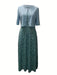 Women's Two - Piece Floral Dress Set – Crop Top & Round Neck Dress for Every Occasion - Monsta Online
