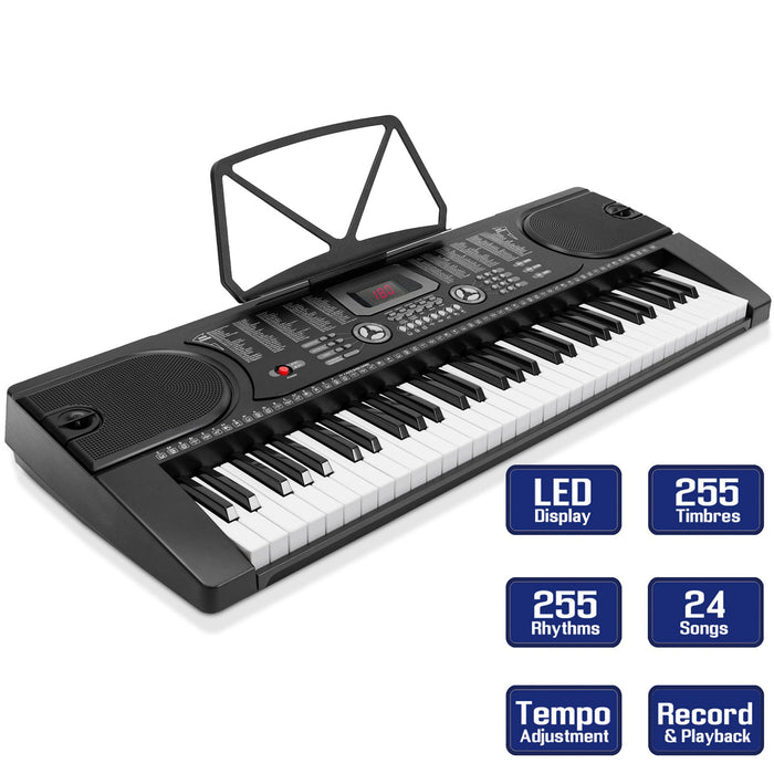 Beginner - Friendly 61 Key Digital Piano Keyboard Set with Stand and Seat - Monsta Online