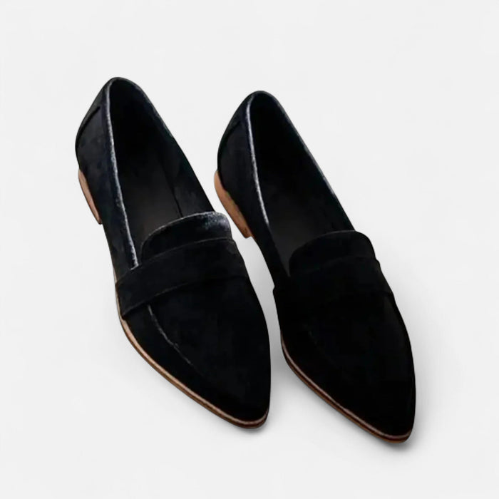Women's Retro Pointed - Toe Loafers – Chic Leather Slip - On Flats for Every Occasion - Monsta Online