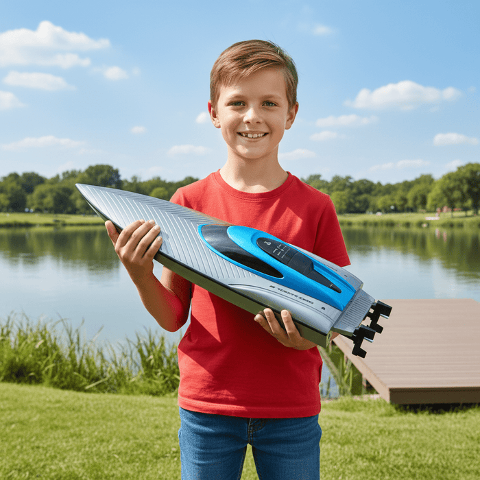 JetBlade: High - Speed 30MPH Remote Control SpeedBoat With Dual Batteries for Kids Adults - Monsta Online