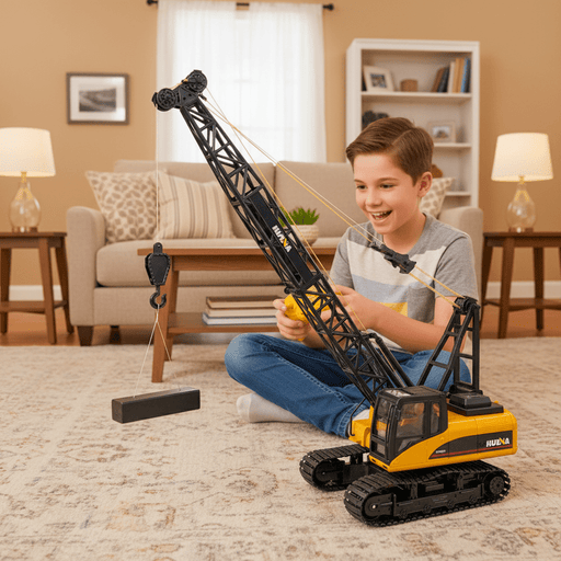 1:14 Scale 15 Channel Remote Control Tower Crawler Crane with Alloy Hook for Kids - Monsta Online