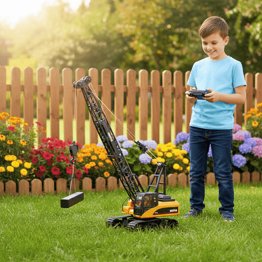 1:14 Scale 15 Channel Remote Control Tower Crawler Crane with Alloy Hook for Kids - Monsta Online