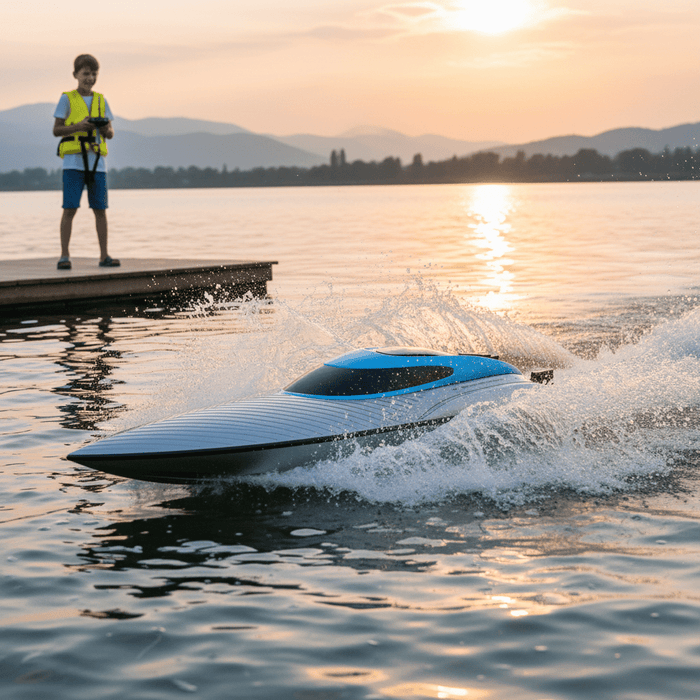 JetBlade: High - Speed 30MPH Remote Control SpeedBoat With Dual Batteries for Kids Adults - Monsta Online