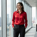 Women's Elegant Silk Blouse – Classic Collar, Timeless Style for Office & Occasions - Monsta Online