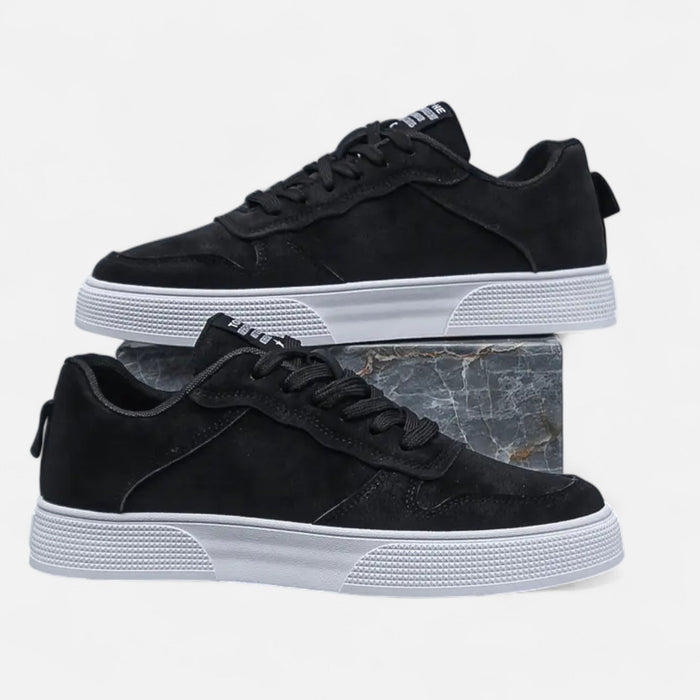 Men's Lace - Up Sneakers – Stylish Faux Leather Casual Shoes for All - Day Comfort - Monsta Online