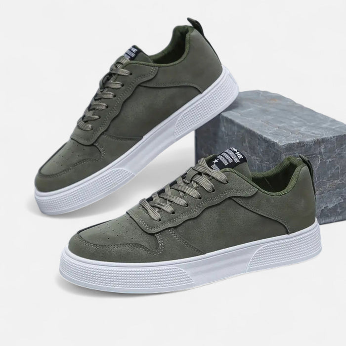 Men's Lace - Up Sneakers – Stylish Faux Leather Casual Shoes for All - Day Comfort - Monsta Online