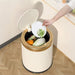 Oval Press - Top Trash Can – Luxury Gold - Accent Waste Bin with Dual Inner Buckets & Odour Seal - Monsta Online