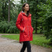 Women's Long Waterproof Rain Jacket – Windproof, Hooded & Breathable - Monsta Online