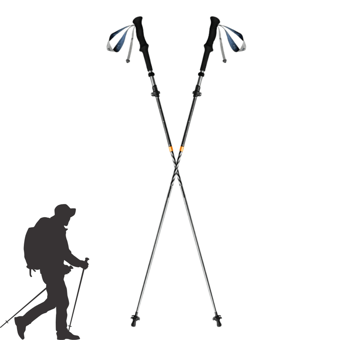 Ultralight Carbon Fiber Trekking Poles – Collapsible Hiking Poles with Ergonomic Grip - Monsta Online