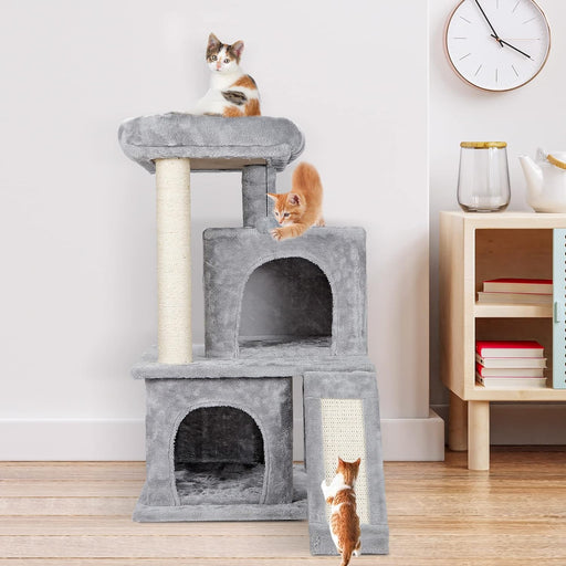 34" Multi - Level Cozy Cat Tree Tower with Scratching Posts and Lounging Perches - Monsta Online
