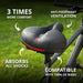 Premium Comfort Bike Seat with Safety Rear Light and Protective Cover – Pain - Free Ride - Monsta Online