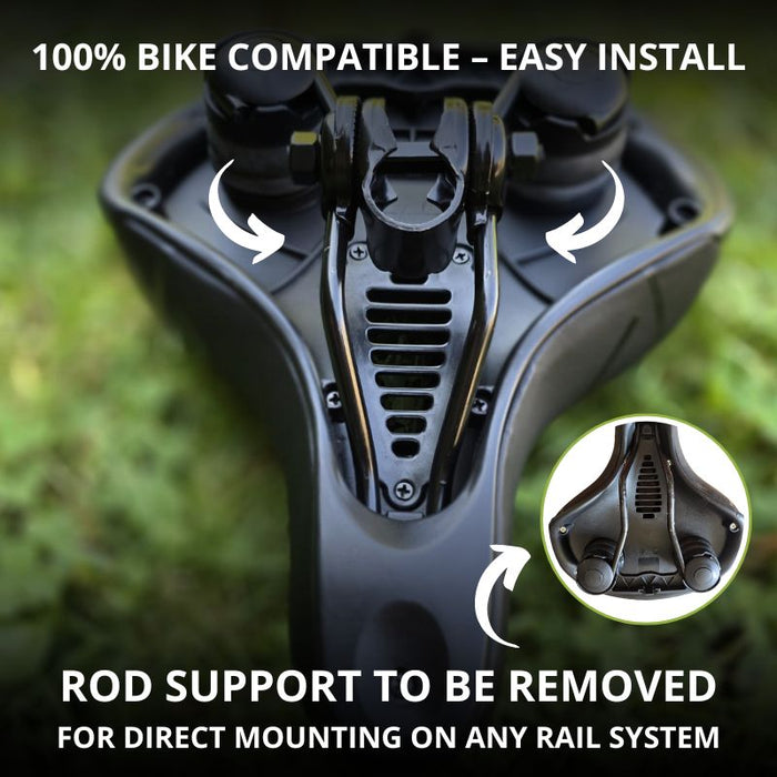 Premium Comfort Bike Seat with Safety Rear Light and Protective Cover – Pain - Free Ride - Monsta Online