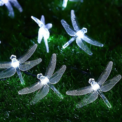 5M Dragonfly Solar Powered String Lights 20 LED Waterproof Garden Patio Party Décor - Monsta Online