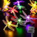 5M Dragonfly Solar Powered String Lights 20 LED Waterproof Garden Patio Party Décor - Monsta Online